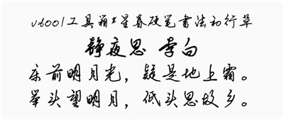 星眷硬笔书法初行草